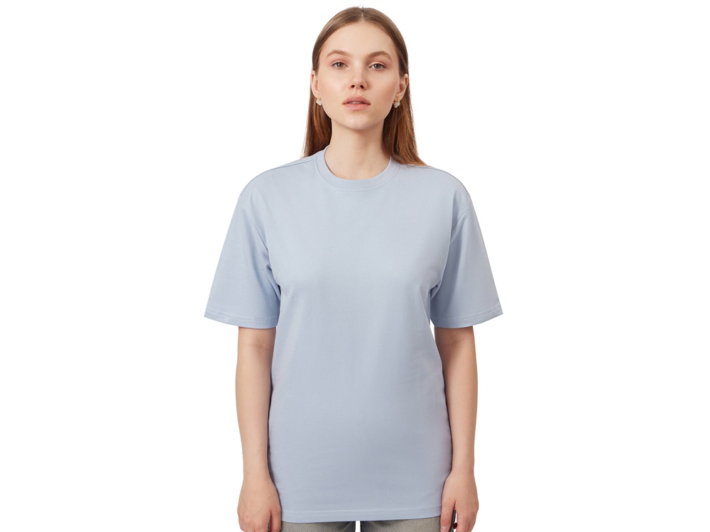 Футболка из френч терри Warsaw унисекс 220гр, небесно-голубой