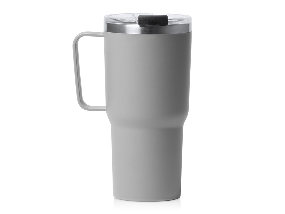 Термокружка Кенчер с двойными стенками из нержавеющей стали 304 и полипропилена, серый