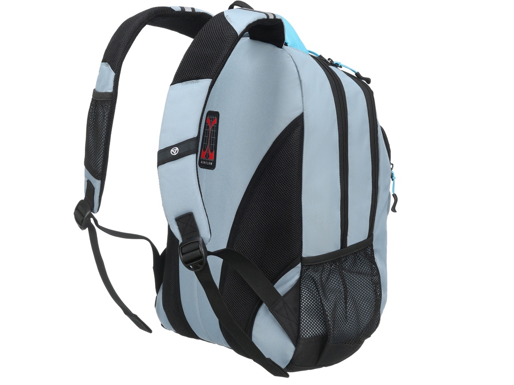 Рюкзак TORBER ROCKIT серый/голубой, полиэстер/добби, 32x15x46 см, 22 л Рюкзак TORBER ROCKIT серый/голубой, полиэстер/добби, 32x15x46 см, 22 л