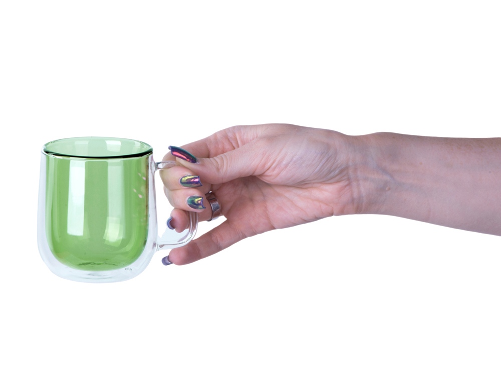 Цветная кружка Ubud с двойными стенками, зеленый