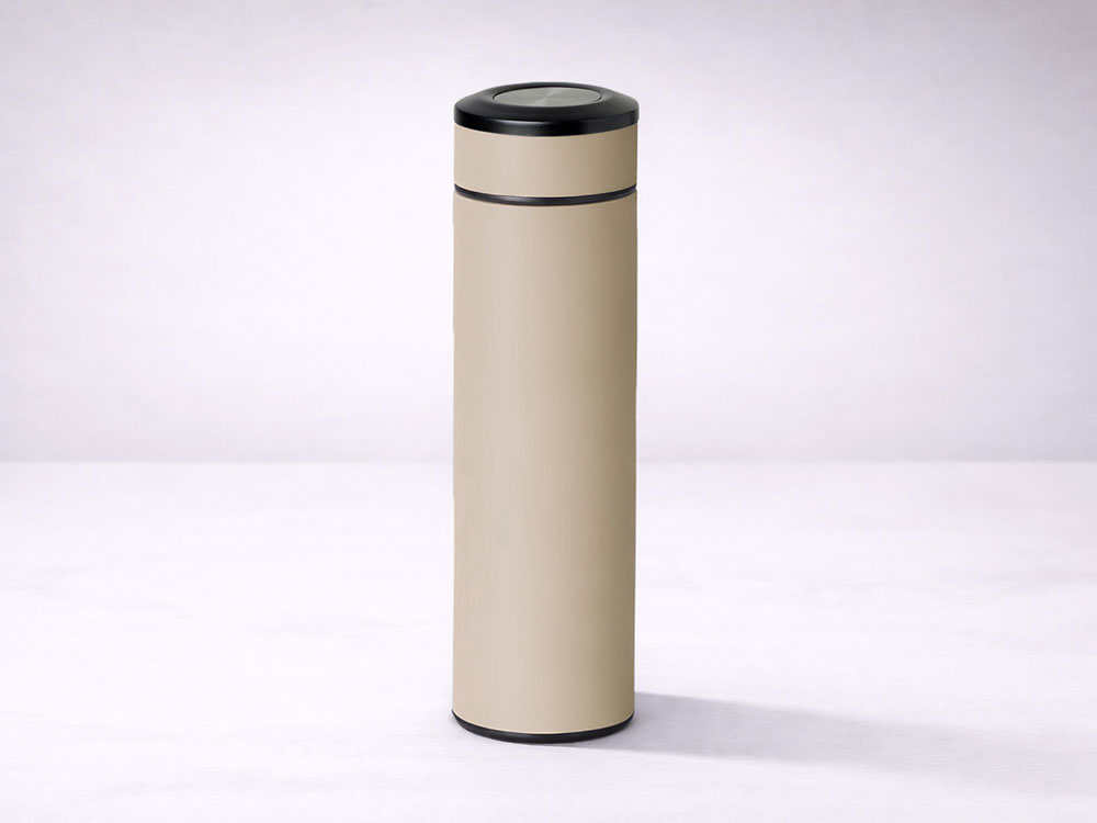 Термос Confident с покрытием soft-touch 420мл, бежевый