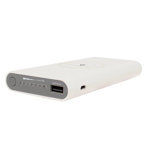 Внешний аккумулятор Big Bank с беспроводной зарядкой, 10000 мАч (белый)