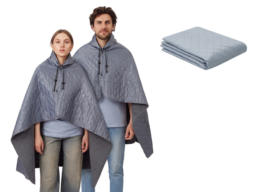 Пончо Cappy с капюшоном на липучке в мешке, серый Пончо Cappy с капюшоном на липучке в мешке, серый