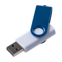 Флешка Twist Color, белая с синим, 8 Гб Флешка Twist Color, белая с синим, 8 Гб