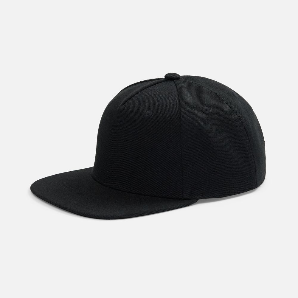 Бейсболка Epicore с прямым козырьком, черная Бейсболка Epicore с прямым козырьком, черная