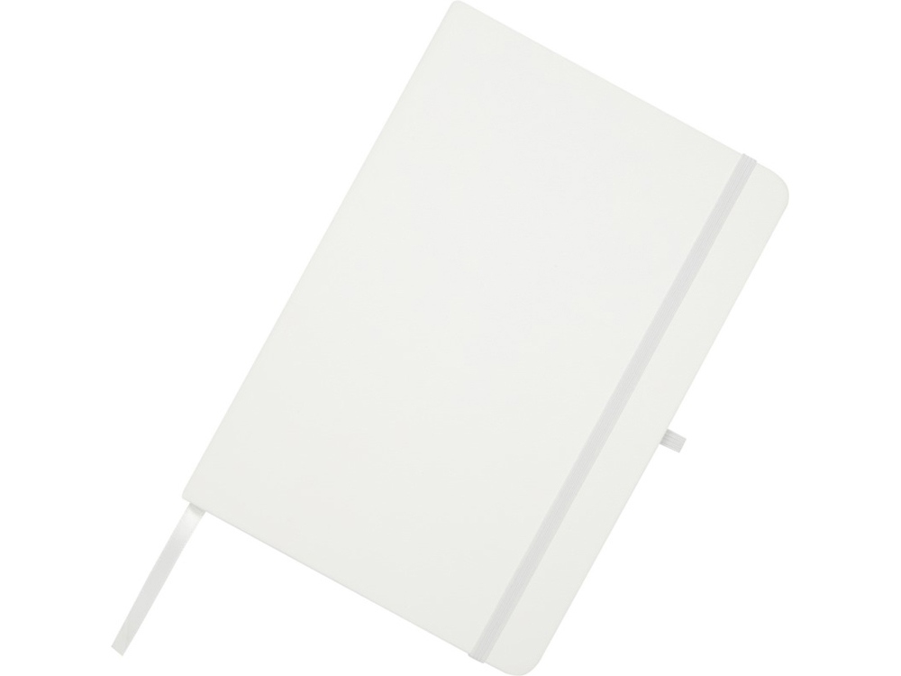 Teak блокнот А5 из переработан. материала в твердой обложке с линован. страницами - Белый