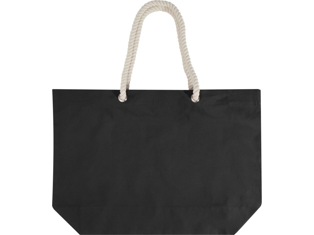 Florida пляжная эко-сумка из переработанного материала, сертифицированного по стандарту GRS, плотностью 270 г/м² 18L - сплошной черный / сплошной черный