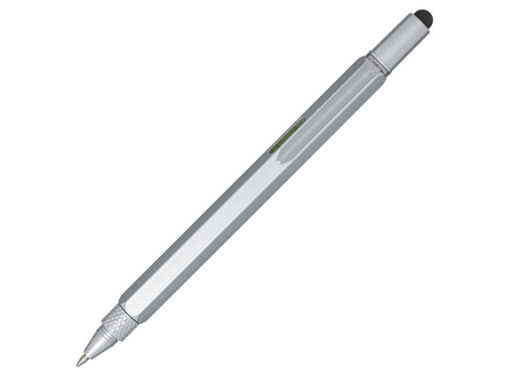 Dora многофункциональная ручка из переработанного алюминия - Серебряный Dora многофункциональная ручка из переработанного алюминия - Серебряный