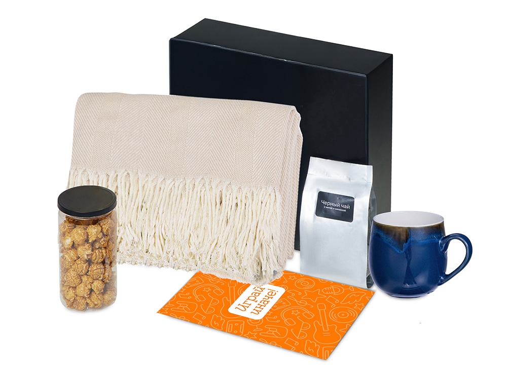 Подарочный набор Re:y. Haven с пледом, кружкой и чаем Подарочный набор Re:y. Haven с пледом, кружкой и чаем