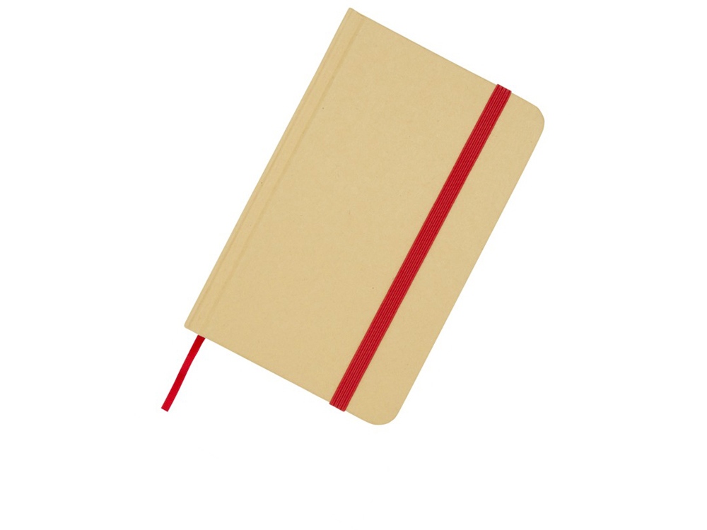 Reed блокнот формата А6 из переработанного материала в твердой обложке с простыми страницами - Красный