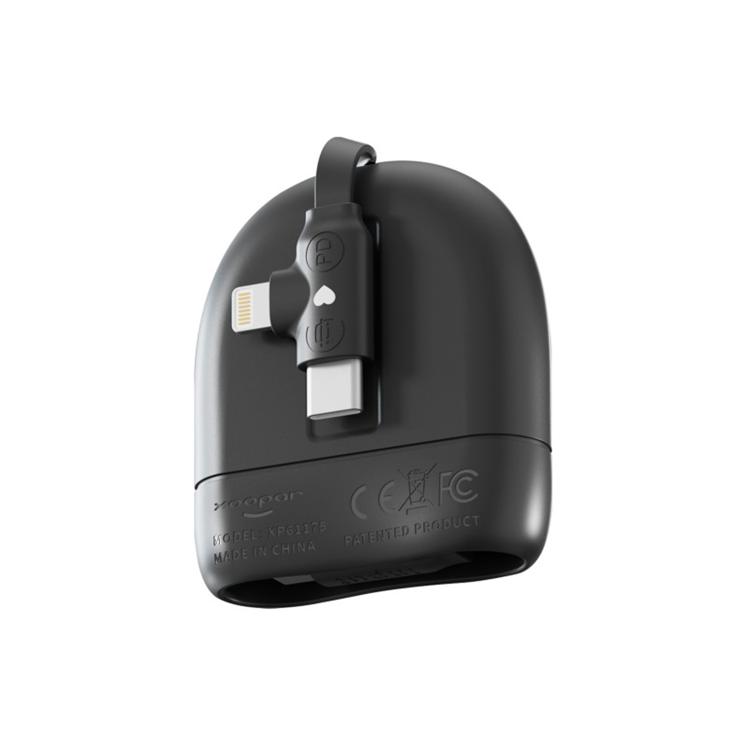 Кабель Xoopar ICE-R с ретрактором 2 в 1, разъёмы USB-C и Lightning, 60 Вт