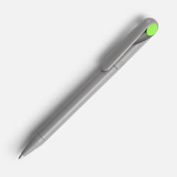 Ручка шариковая Prodir DS1 TMM Dot, серая с ярко-зеленым