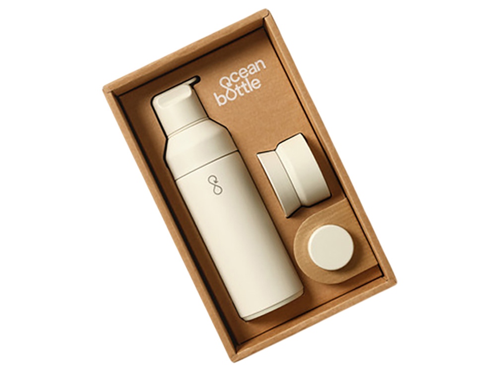 Подарочный набор Ocean Bottle 3-в-1 объемом 500 мл - Sandstone