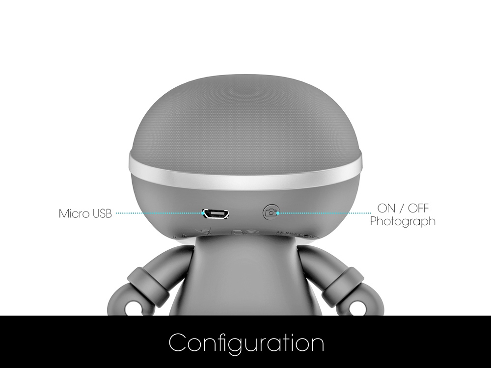 Портативный динамик Bluetooth XOOPAR mini XBOY, серый Портативный динамик Bluetooth XOOPAR mini XBOY, серый