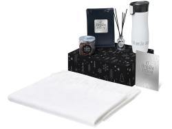 Подарочный набор с палантином и термокружкой, белый Подарочный набор с палантином и термокружкой, белый