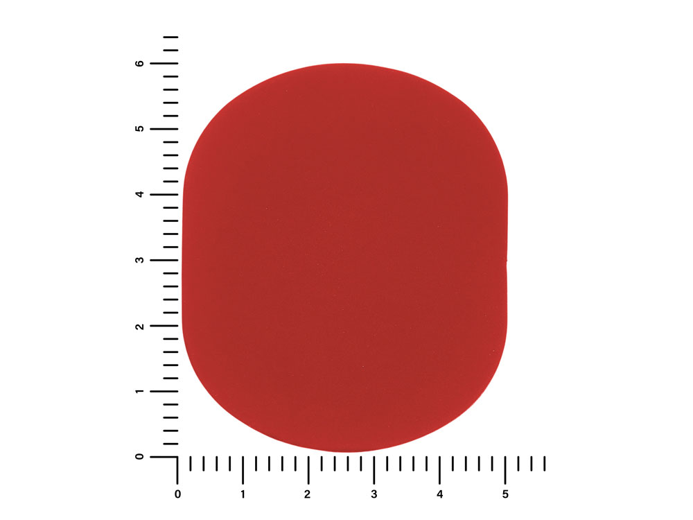 ПАТЧ ОВАЛ soft-touch (красный) 6,0 х 5,0 см