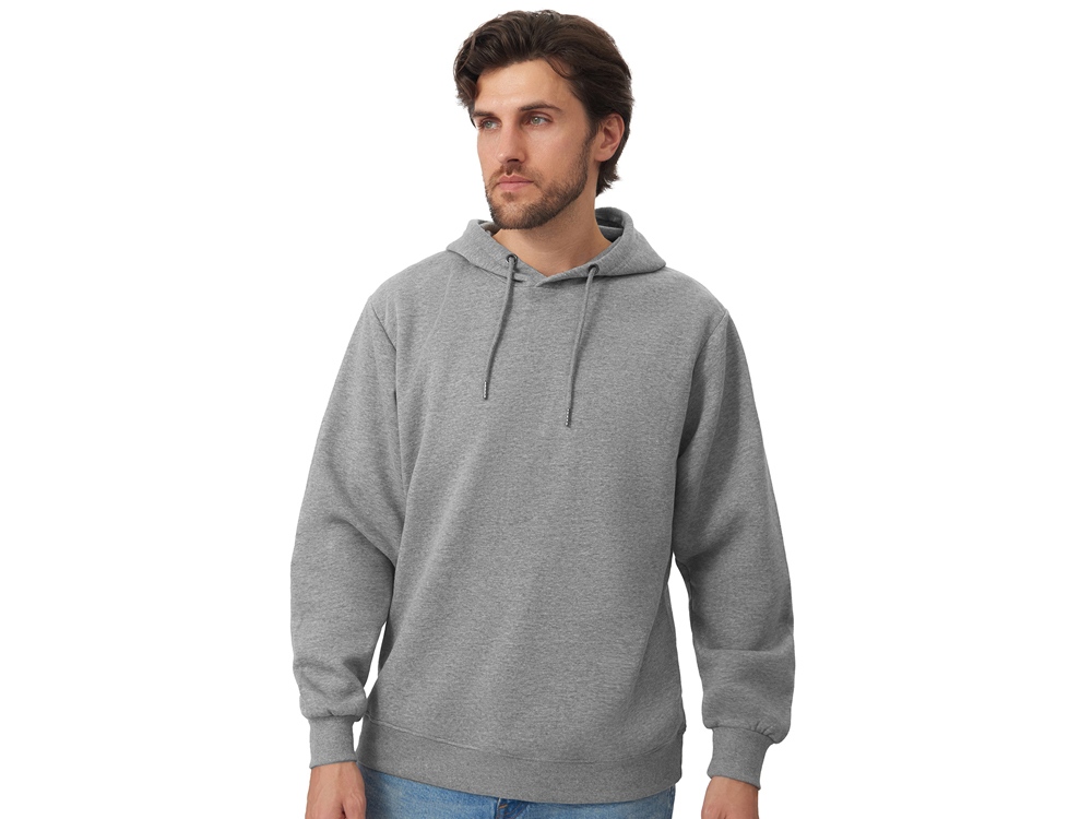 Толстовка с капюшоном Lisbon унисекс, серый меланж