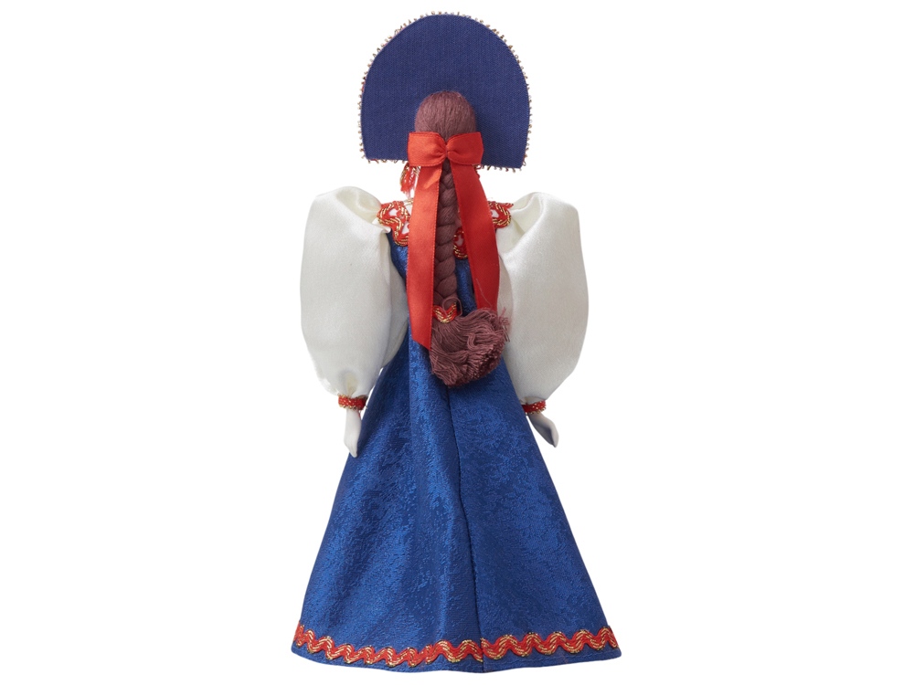 Подарочный набор: кукла фарфоровая, крем-мед, синий