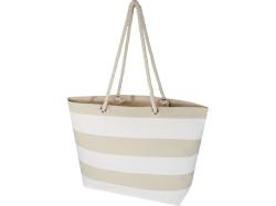 Florida пляжная эко-сумка из переработанного материала, сертифицированного по стандарту GRS, плотностью 270 г/м² 18L - Натуральный / Белый