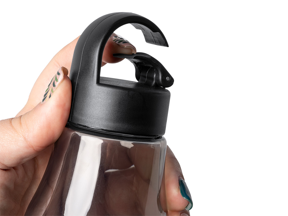 Бутылка Basti с пластиковым корпусом и пробковым дном, черный Бутылка Basti с пластиковым корпусом и пробковым дном, черный