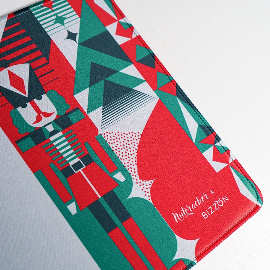 Коврик для мыши GLIDE M, 35*25*0,3см, прошитый край, белый