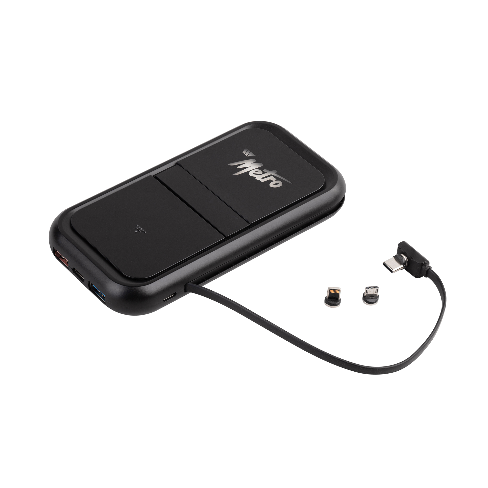 Беспроводное ЗУ "Fast & Furious", 10000 mAh, с быстрой (22.5W/15W) зарядкой, с магнитным кабелем и набором переходников, с подсветкой логотипа Беспроводное ЗУ "Fast & Furious", 10000 mAh, с быстрой (22.5W/15W) зарядкой, с магнитным кабелем и набором переходников, с подсветкой логотипа