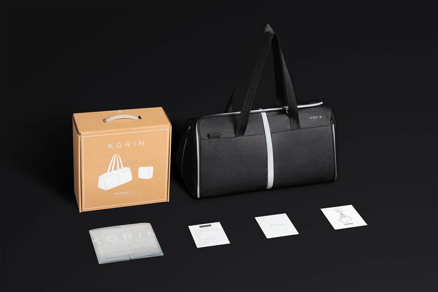 Спортивная KORIN сумка FlexPack Gym 49х26х23 см, темно-серая