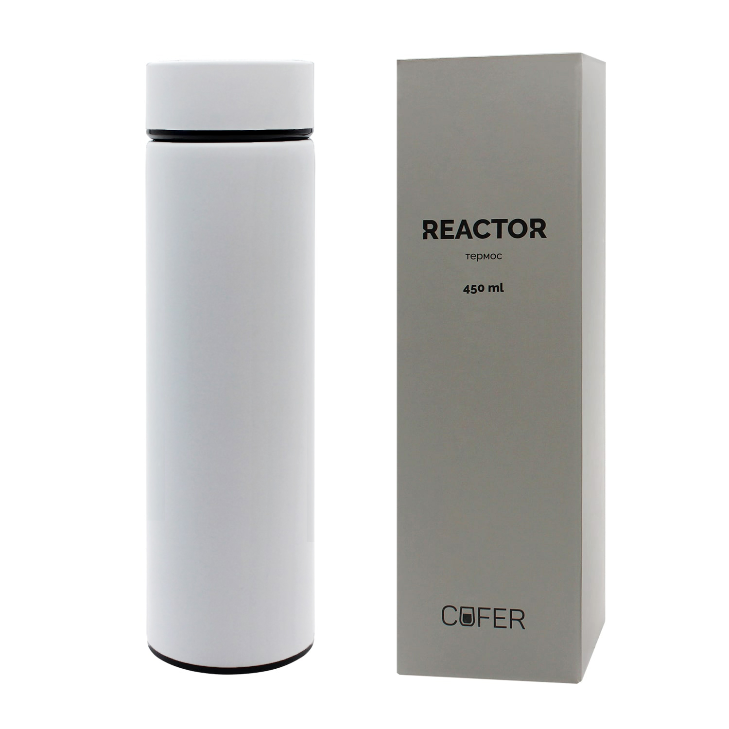 Термос Reactor софт-тач с датчиком температуры (белый) Термос Reactor софт-тач с датчиком температуры (белый)