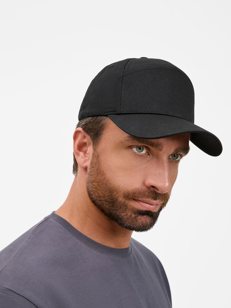 Бейсболка Settaro, черная Бейсболка Settaro, черная