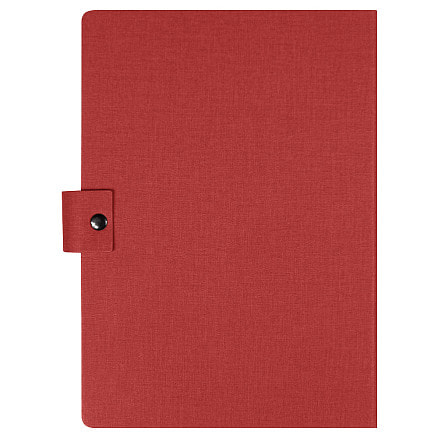 Блокнот А5 Tasmania, в твердой обложке со стикерами в линейку, красный
