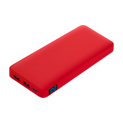 Внешний аккумулятор с подсветкой Ancor Plus 10000 mAh, красный