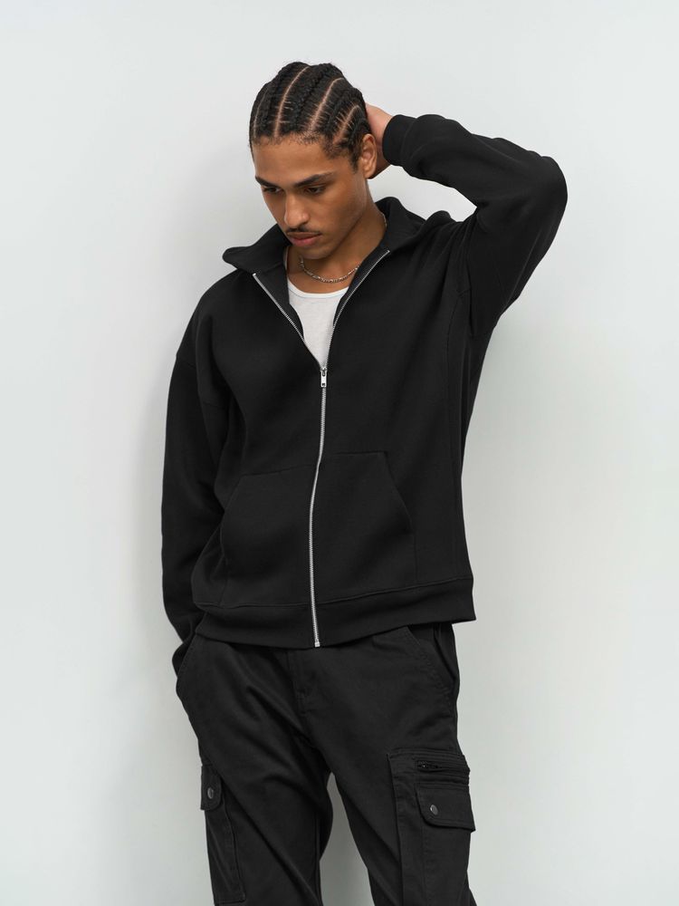 Толстовка унисекс на молнии Jelo, черная