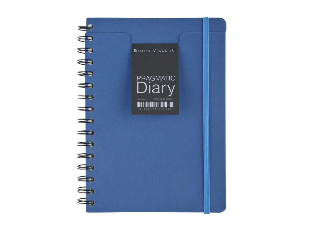 Ежедневник недатированный на гребне А5 Pragmatic, синий (Р) Ежедневник недатированный на гребне А5 Pragmatic, синий (Р)