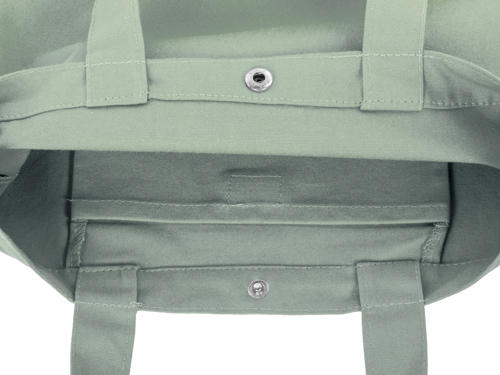 Сумка Helfer из хлопка на кнопке с регулирующейся лямкой, оливковый