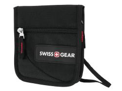 Кошелёк на шею SWISSGEAR, полиэстер 600D, 14х2х16 см, черный