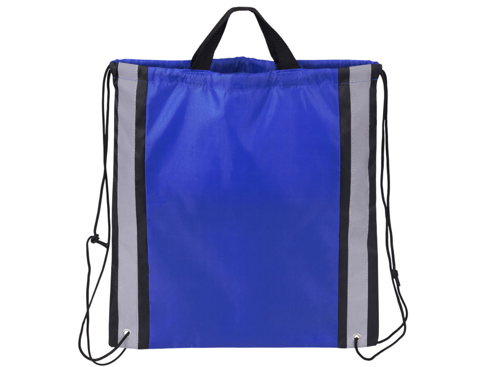 Рюкзак-мешок Savy со светоотражающими полосами по бокам, синий