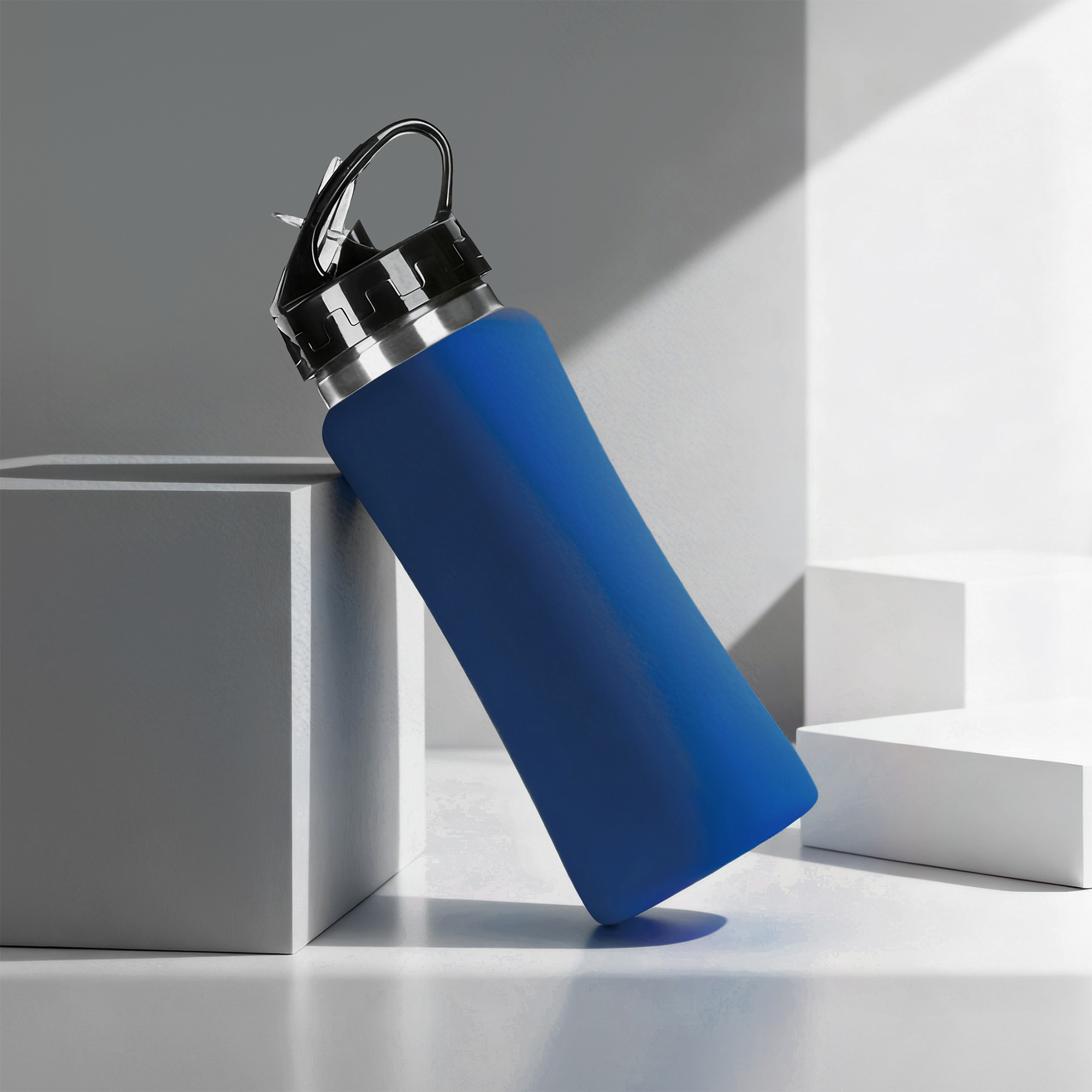 Бутылка для воды Bottle C1, сталь, soft touch, 600 мл, темно-синий (Р) Бутылка для воды Bottle C1, сталь, soft touch, 600 мл, темно-синий (Р)