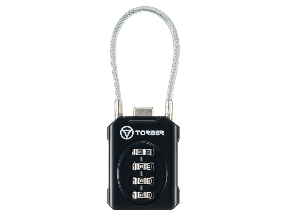 Замок кодовый TORBER, черный, цинковый сплав, 3 x 1,4 x 8 см Замок кодовый TORBER, черный, цинковый сплав, 3 x 1,4 x 8 см