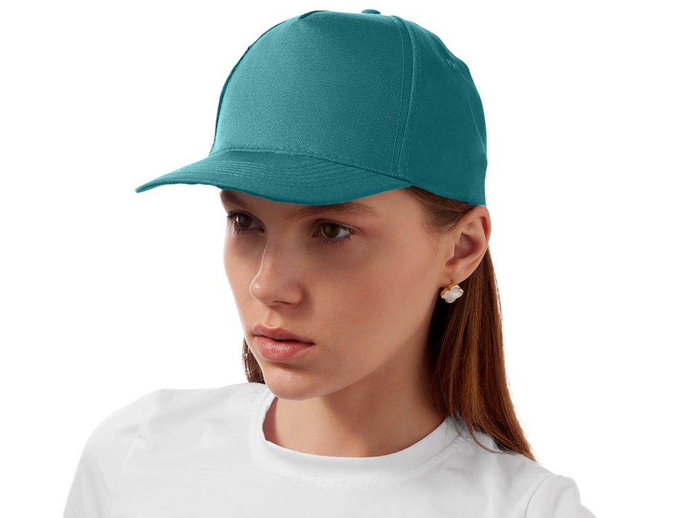 Бейсболка Poly 5-ти панельная 120гр, пыльно-бирюзовый