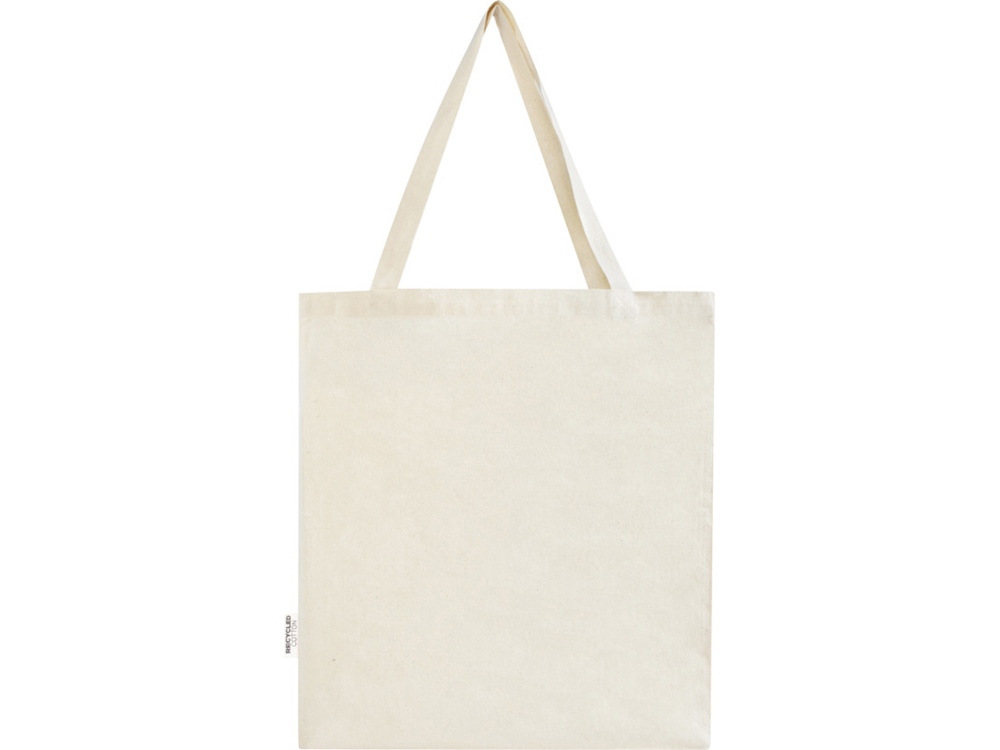 Madras эко- сумка с ластовицей из переработанного хлопка, сертифицированного согласно GRS, плотностью 140 г/м² - Натуральный Madras эко- сумка с ластовицей из переработанного хлопка, сертифицированного согласно GRS, плотностью 140 г/м² - Натуральный