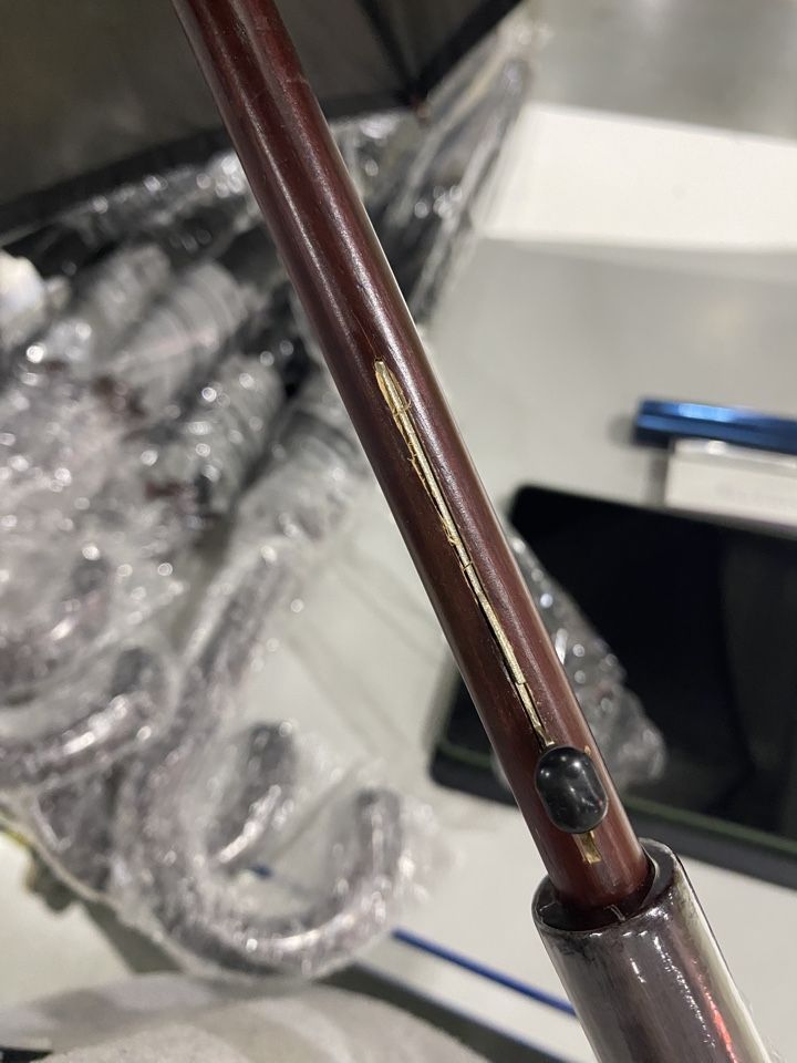 УЦЕНКА! Зонт-трость светоотражающий Reflect, черный