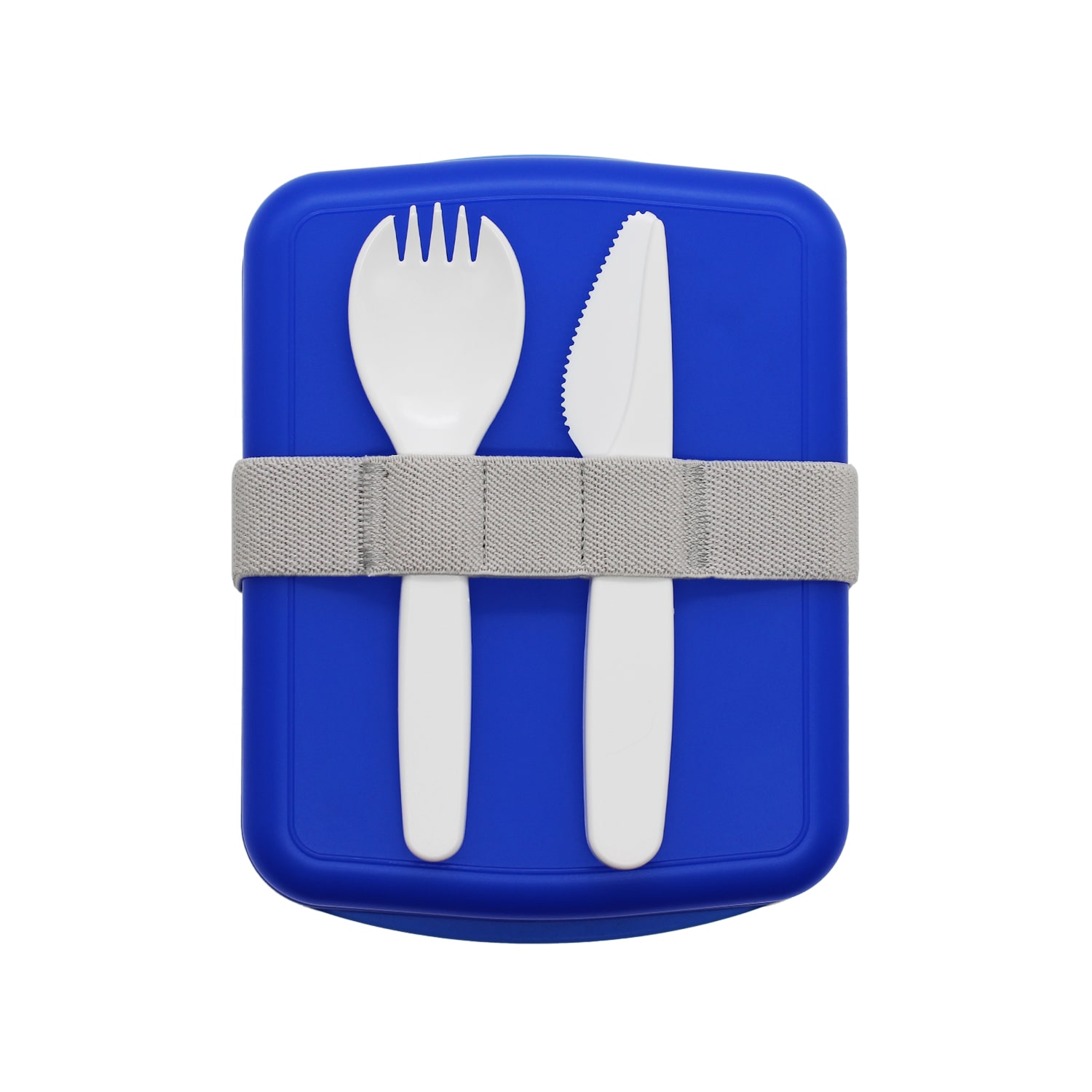 Ланч-бокс Lunch Blue line со столовыми приборами (синий)