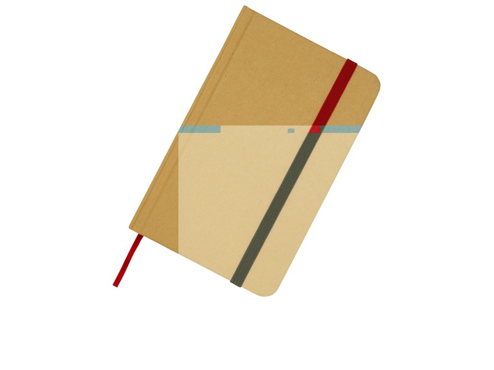 Reed блокнот формата А6 из переработанного материала в твердой обложке с простыми страницами - Зеленый лесной