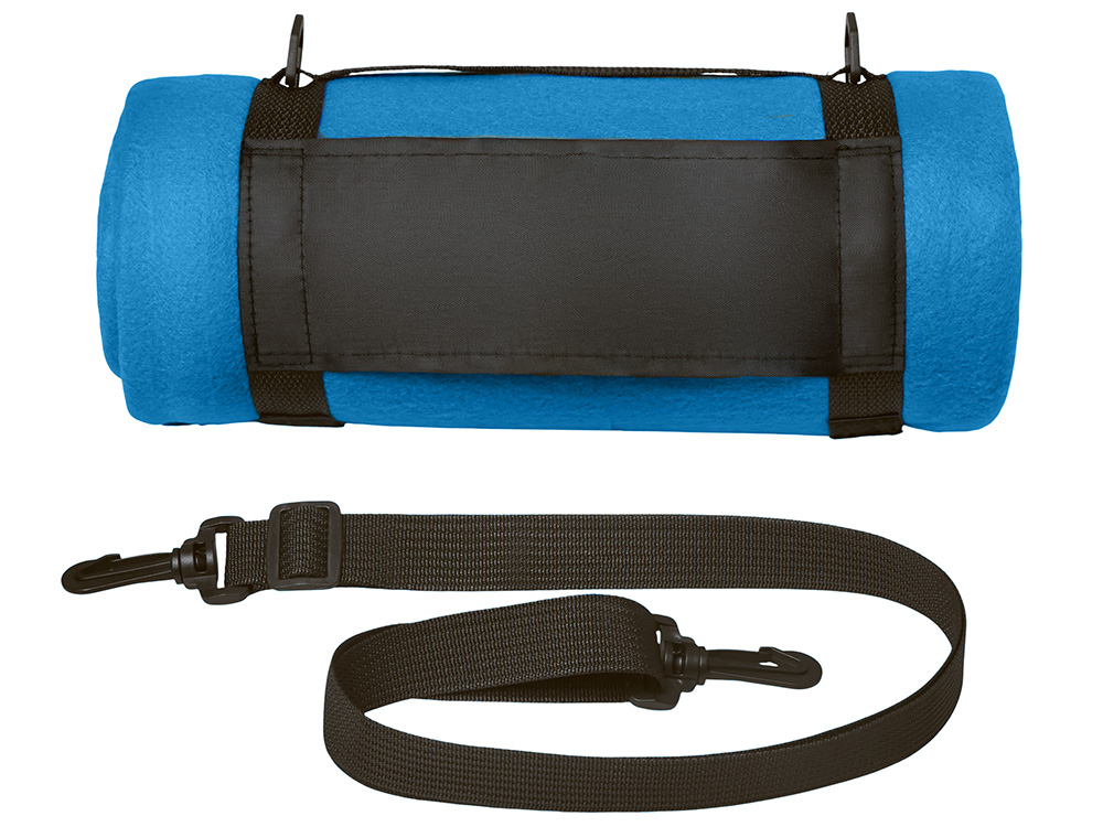 Плед Нежность с плечевым ремнем, синий