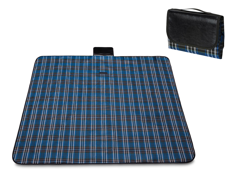 Непромокаемый плед для пикника Fabrizio, синий/черный