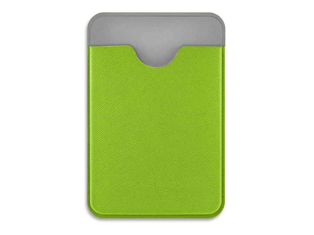 Чехол-картхолдер Favor на клеевой основе на телефон для пластиковых карт и и карт доступа, зеленый
