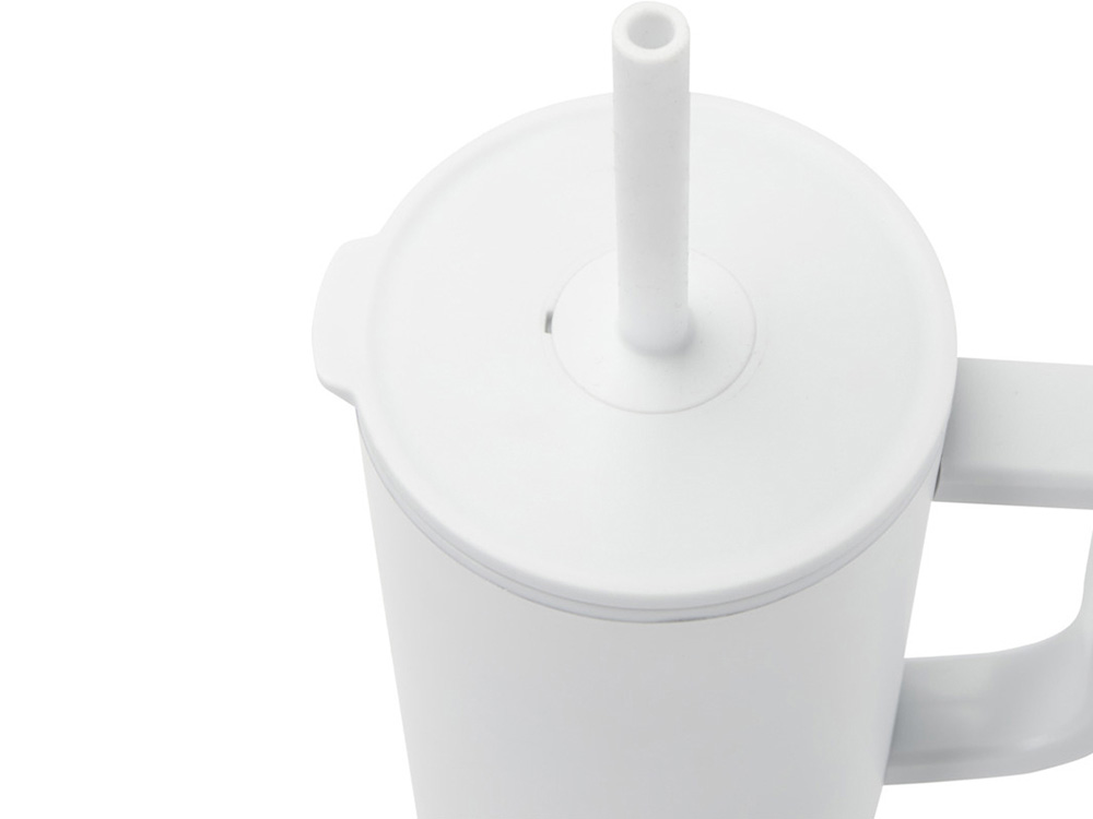 Brady термостакан с силиконовой трубочкой, 900 мл, сертифицированный согласно RCS- Белый