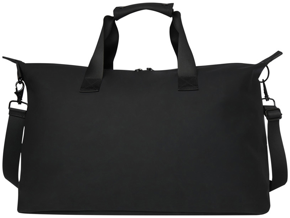 Спортивная сумка для ноутбука с диагональю экрана 15,6 дюйма Turner, изготовленная из переработанных материалов согласно стандарту GRS - сплошной черный