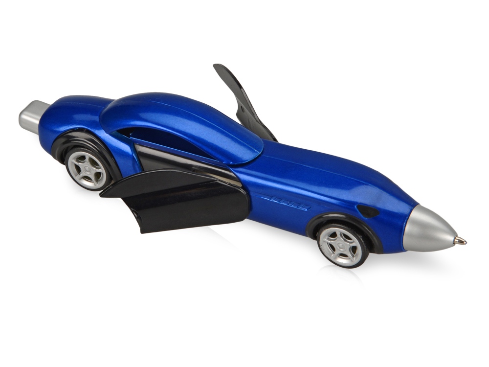 Ручка шариковая Сан-Марино в форме автомобиля с открывающимися дверями и инерционным механизмом движения, синяя