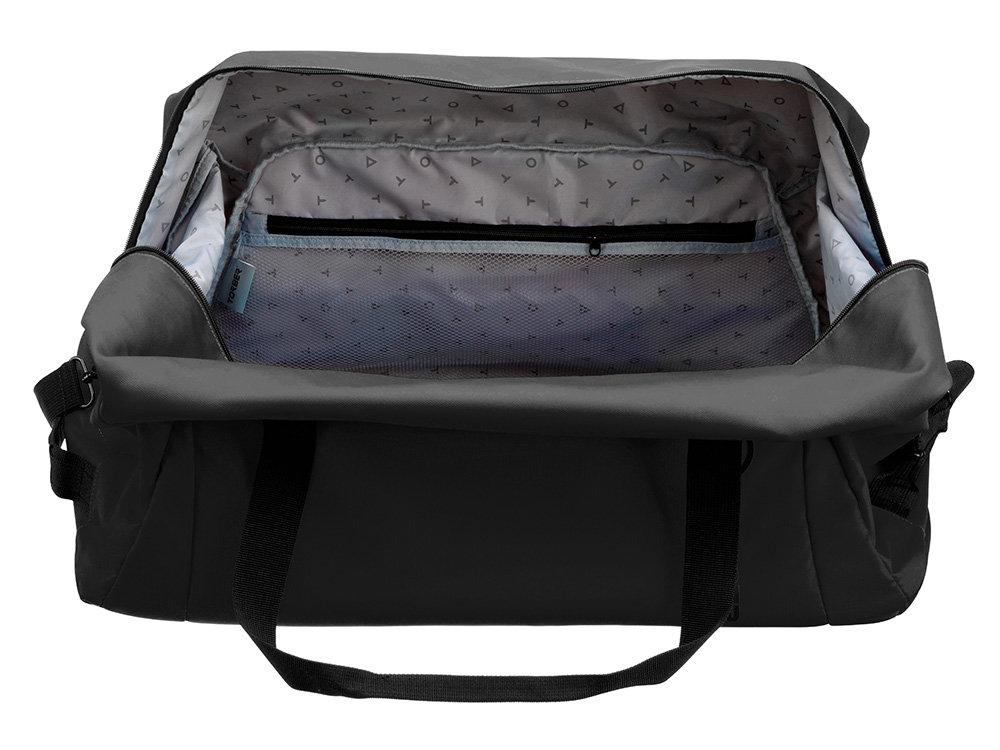 Сумка дорожная TORBER Mobi, чёрная, полиэстер 900D с PU покрытием, 65 х 37 х 34 см